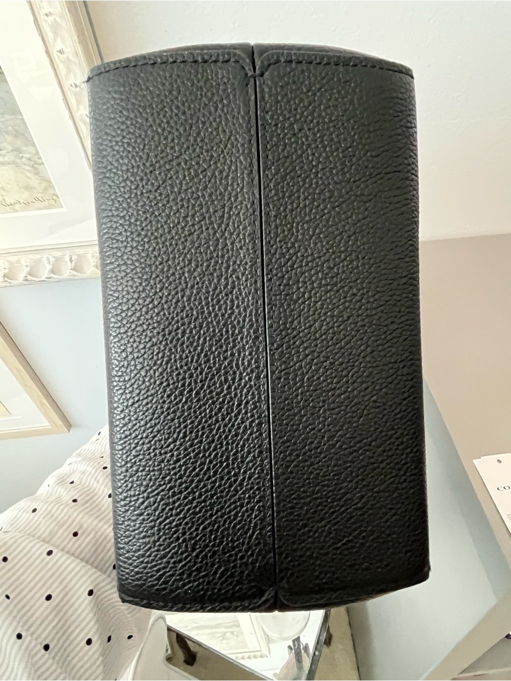Coach Black Pebbled Leather Shoulder Bag with Gold Hardware - Picture 6 of 16